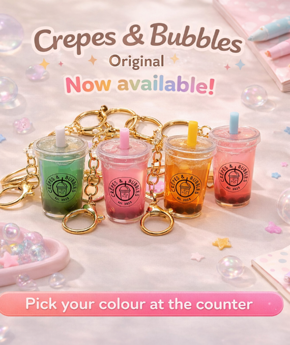 Crepes & Bubbles Original Key Chain